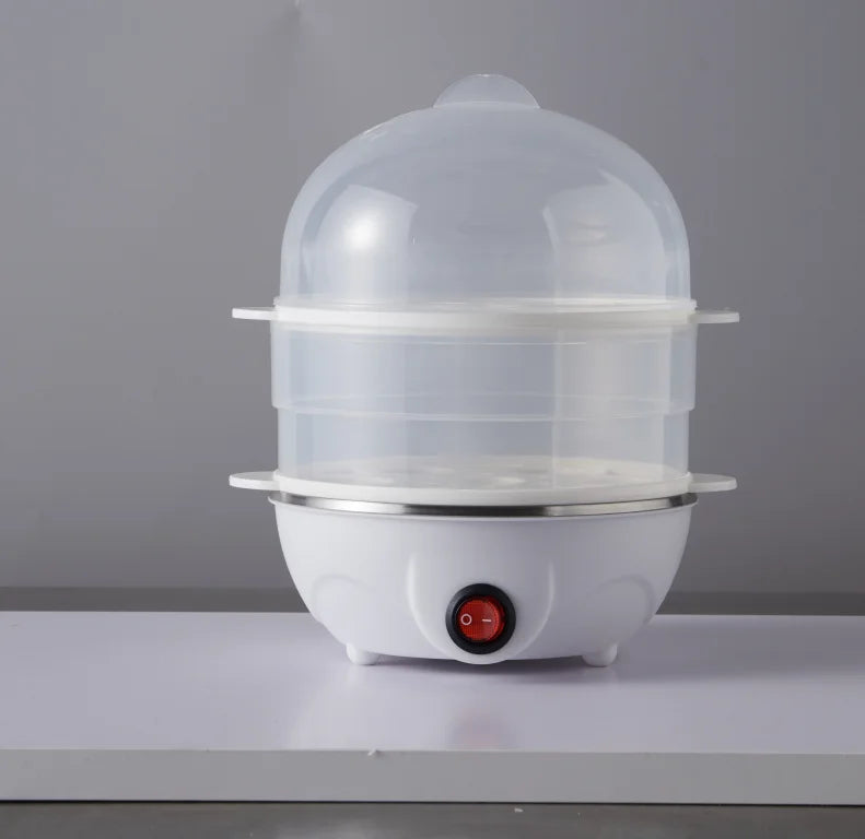 Double-Tier Electric Egg Cooker — 14-Egg Capacity Steamer & Poacher for Perfect Breakfast Every Time