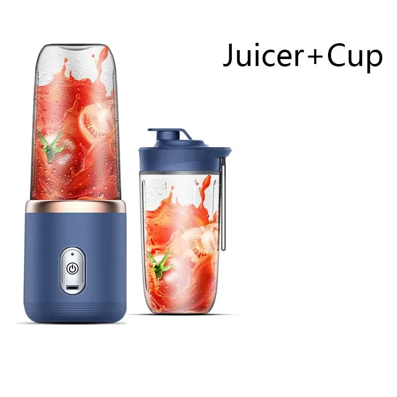 Portable USB Blender Bottle — 400ml Personal Smoothie Maker for the Gym, Office & Travel