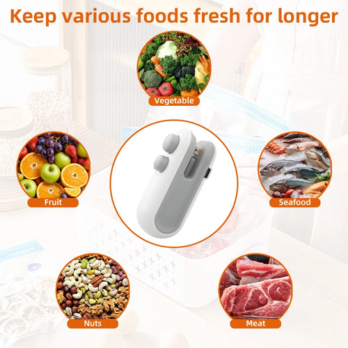 Handheld Heat Bag Sealer — Keep Food Fresh Longer with This Pocket-Sized Clip Sealer