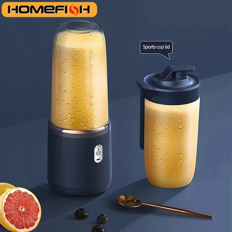 Portable USB Blender Bottle — 400ml Personal Smoothie Maker for the Gym, Office & Travel