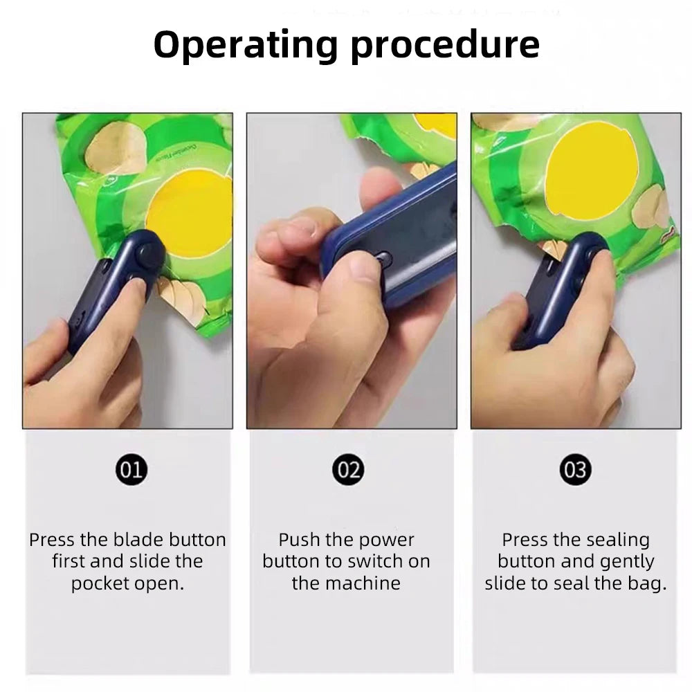 Handheld Heat Bag Sealer — Keep Food Fresh Longer with This Pocket-Sized Clip Sealer