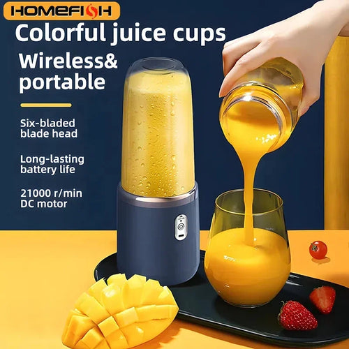 Portable USB Blender Bottle — 400ml Personal Smoothie Maker for the Gym, Office & Travel